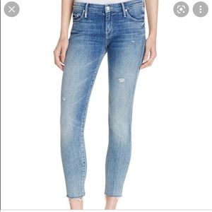 Mother The Looker ankle fray in double time wash